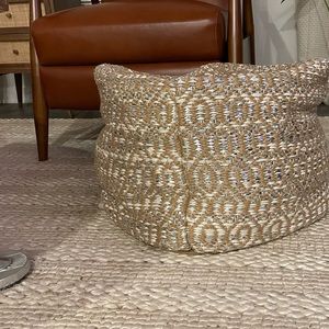 WEST ELM Pouf footstool Jute Cotton